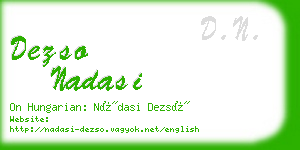 dezso nadasi business card